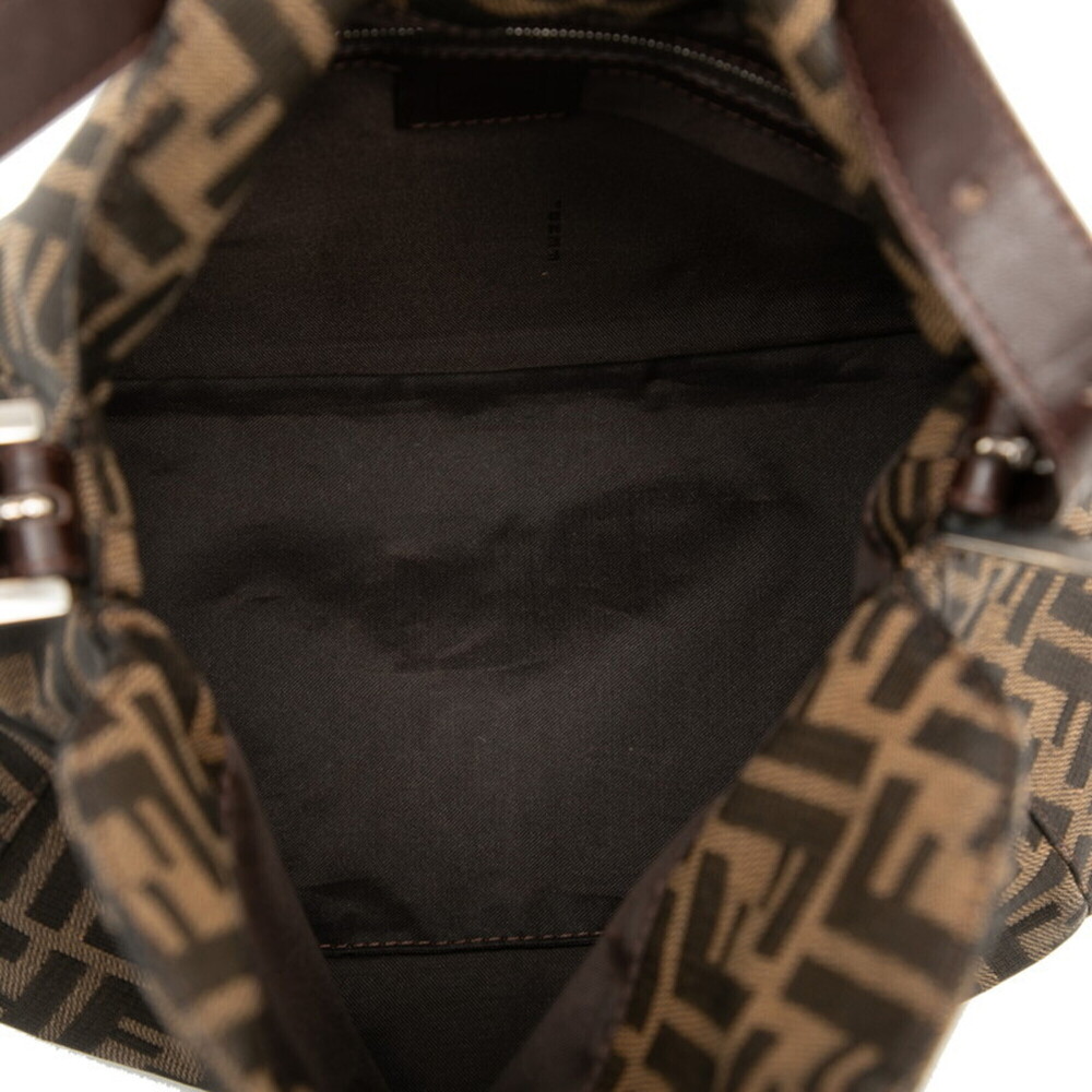 Fendi Zucca Mamma Baguette Handbag One-Shoulder Bag Brown Canvas Leather Wome... - Picture 4 of 7